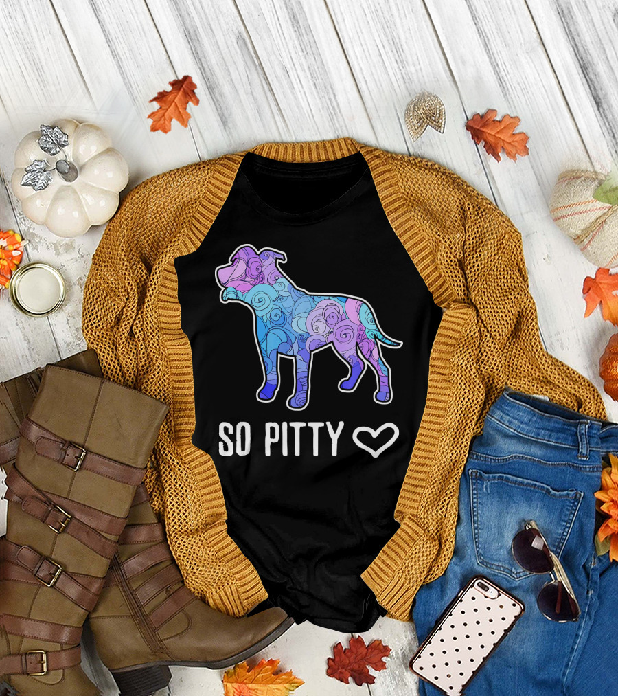 So Pitty Watercolor Pit Bull Heart T-Shirt