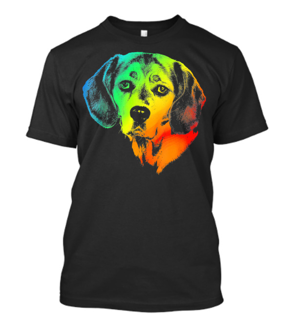 BEAGLE Colorful Rainbow Dog T-Shirt