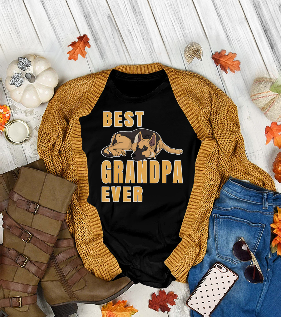 Best German Shepherd Grandpa Ever T-Shirt