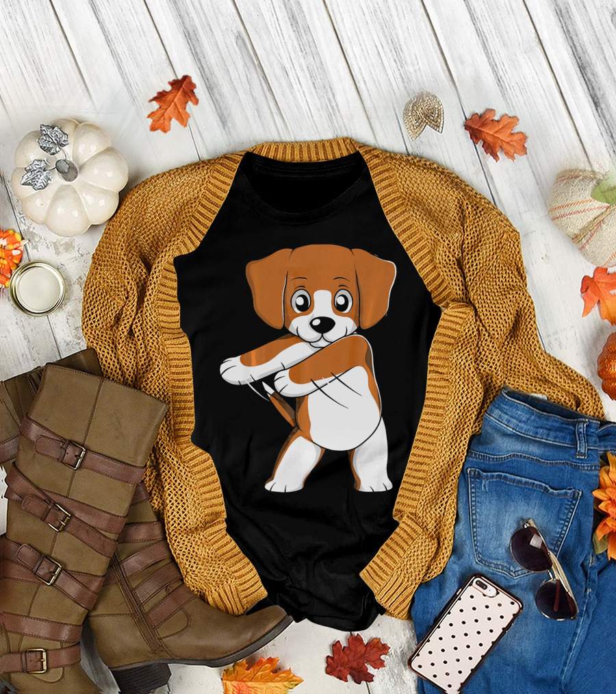 Beagle Flossing Dance Funny Dog Moves T-Shirt
