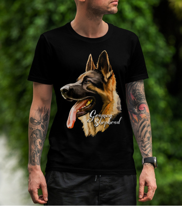 German Shepherd Dog Art Sharp Dog Dogs T-Shirt