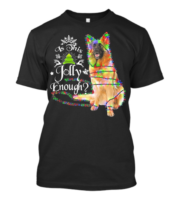 Is This Jolly Enough Christmas Lights Dog T-Shirt