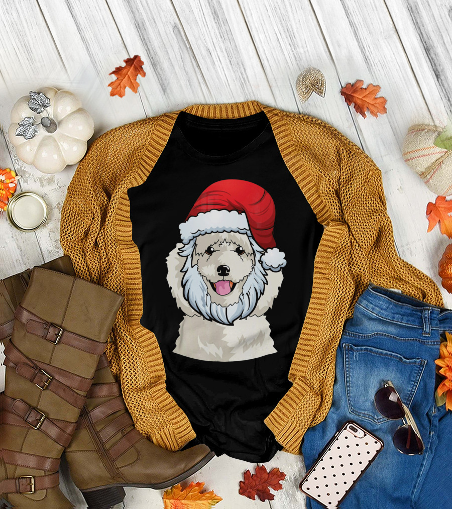 Poodle Santa Claus Funny Christmas T-Shirt
