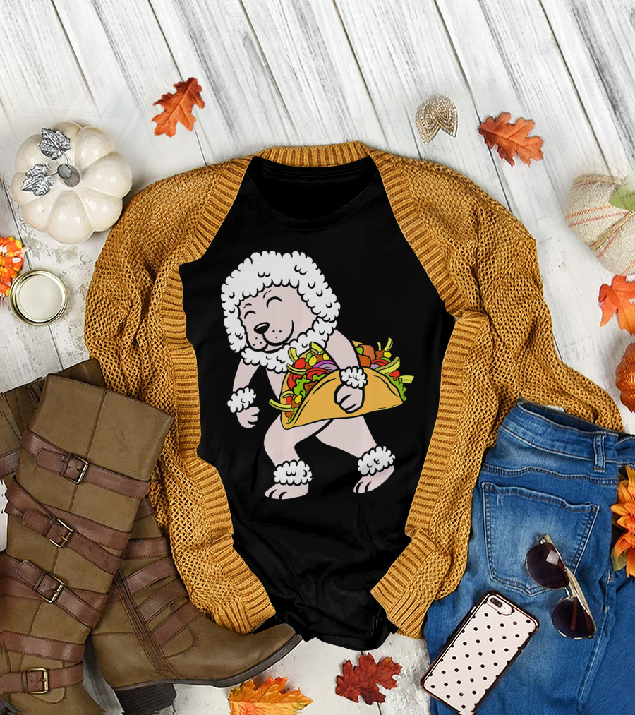 Poodle Taco Lover Funny Dog Party Cinc Delight T-Shirt