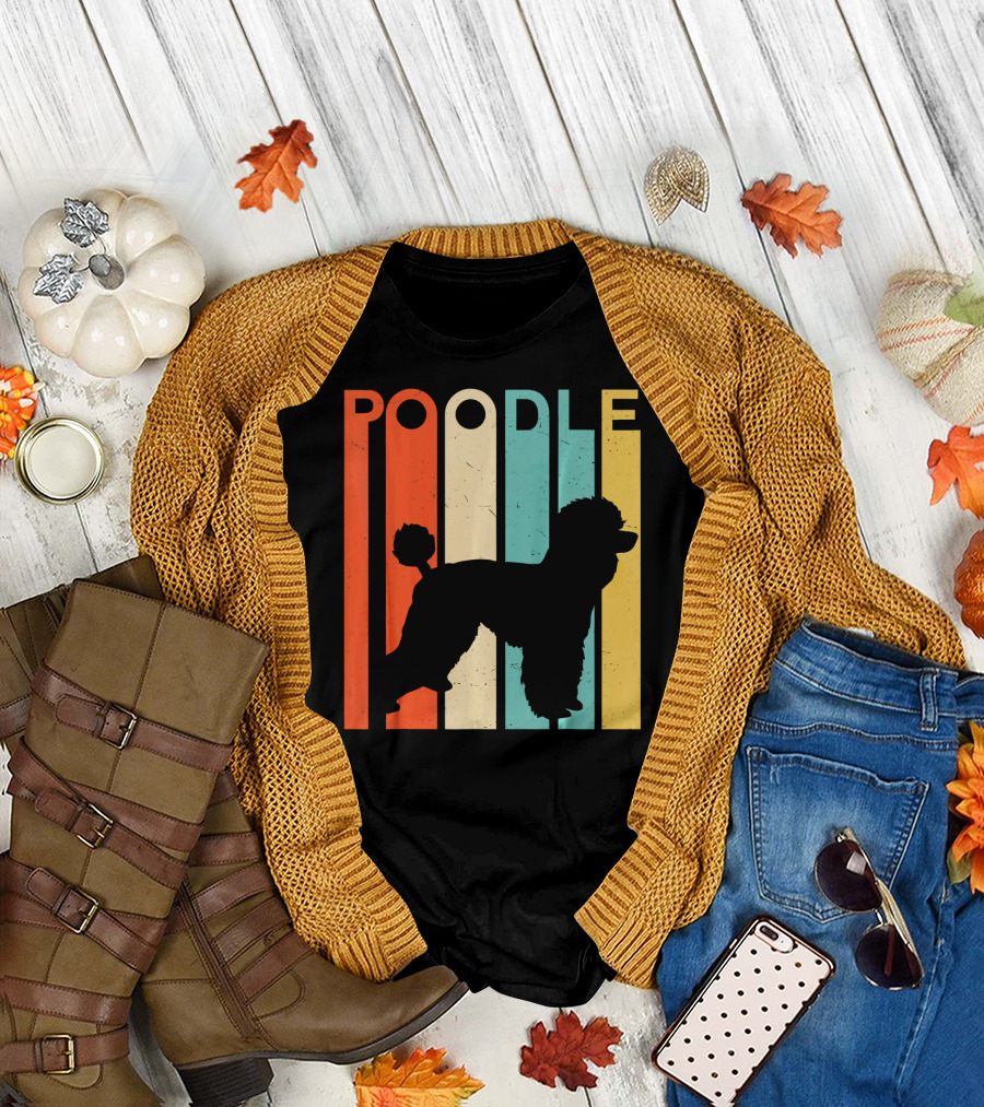 Retro Vintage Poodle Dog Love T-Shirt