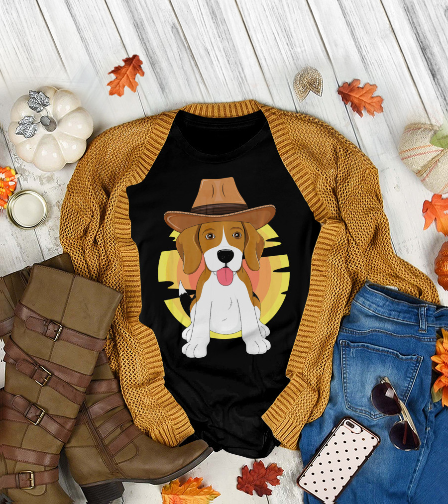 Western Beagle Dog Lover Texas Cowboy Rodeo Sou T-Shirt