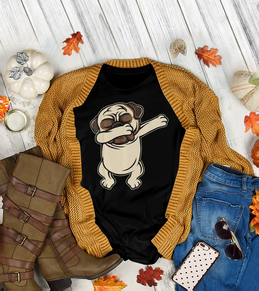 Funny Pug Dab Dabbing Pug Pug Dance T-Shirt