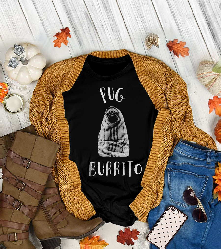 Pug Burrito Funny Pug T-Shirt