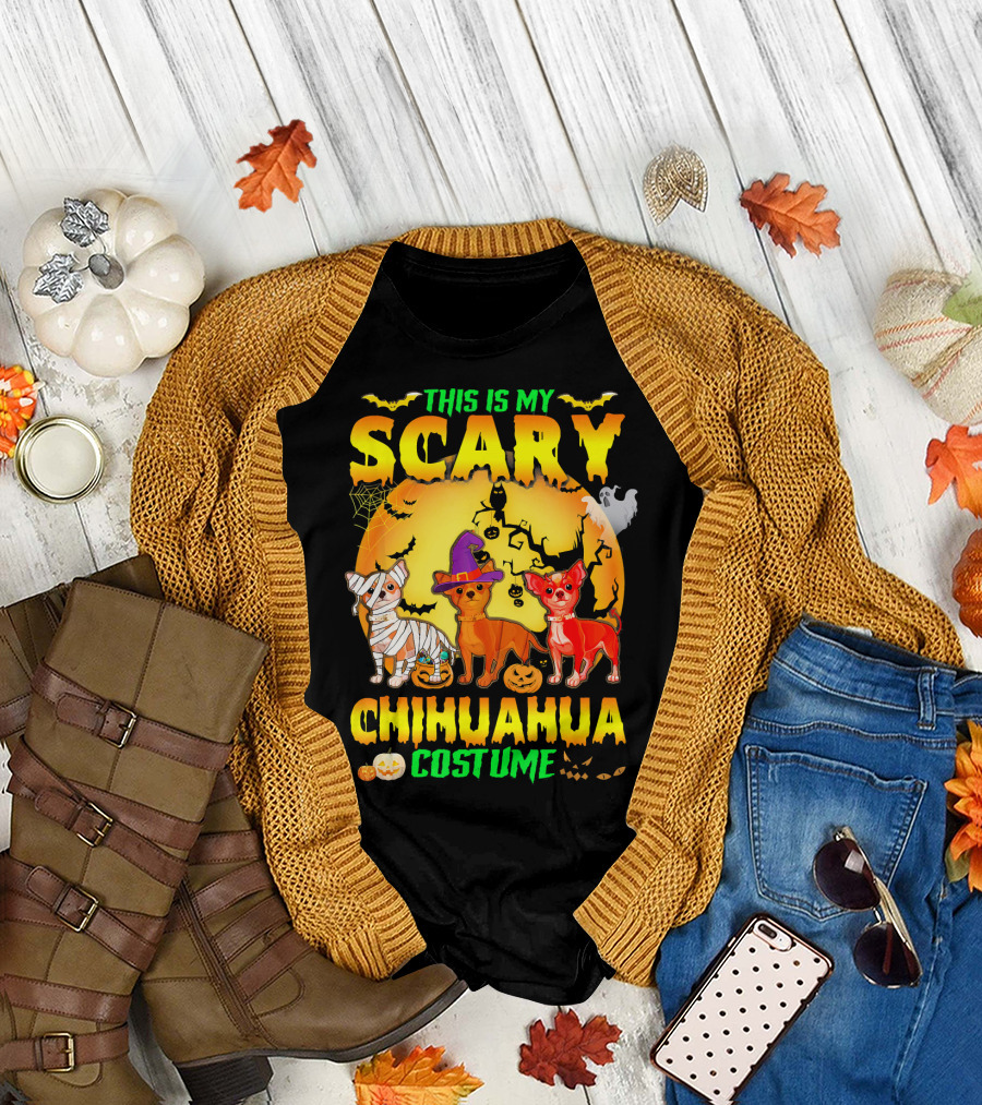 This Is My Scary Chihuahua Costume Halloween T-Shirt