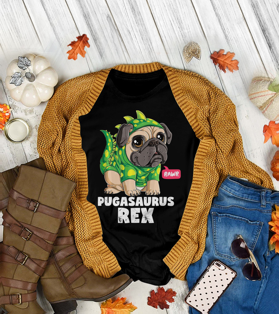 Pugasaurus Rex Dinosaur Lovers Rawr T-Shirt