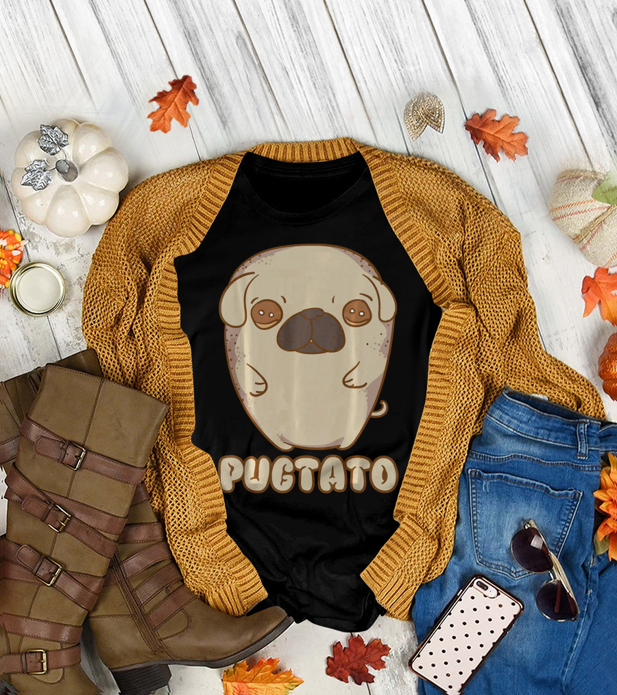 Pugtato Cute Awesome Pug Dog Breed Fusion T-Shirt