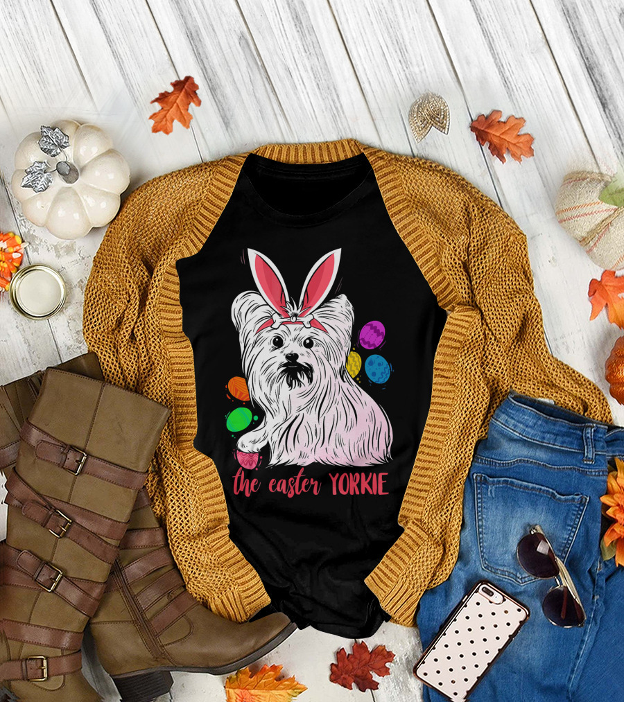 The Easter Yorkie Dog Bunny Lovers T-Shirt