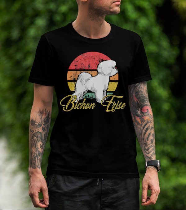 Bichon Frise Retro Sunset T-Shirt