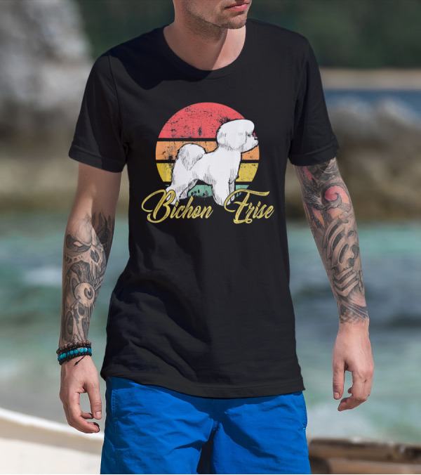 Bichon Frise Retro Sunset T-Shirt