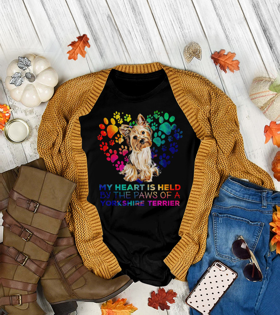 My Heart Is Held By The Paws Of A Yorkshire Terrier T-Shirt