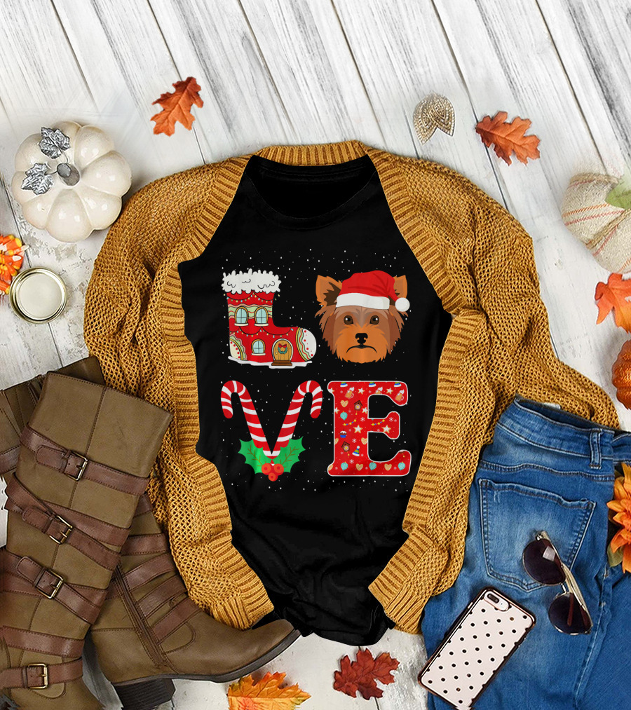 Love My Yorkshire Terrier Christmas Edition T-Shirt