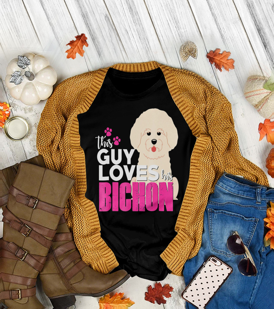 This Guy Loves His Bichon T-Shirt