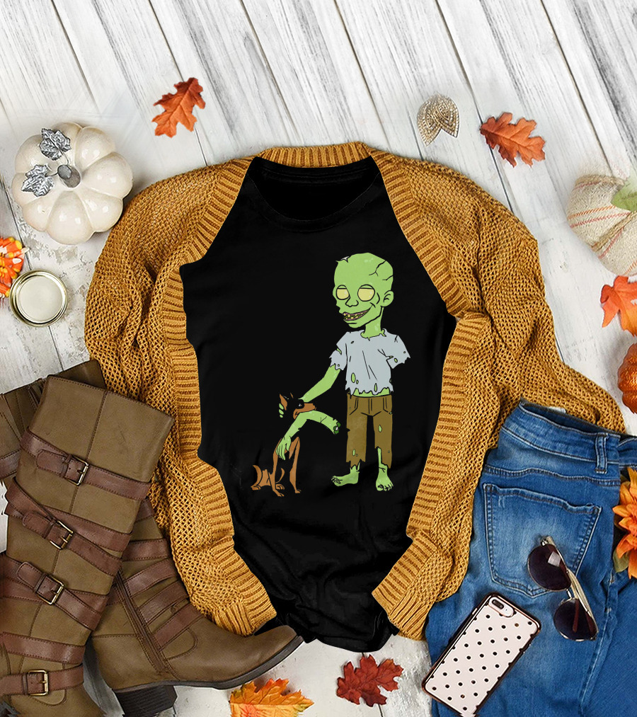 Miniature Pinscher and Friendly Zombie Duo T-Shirt
