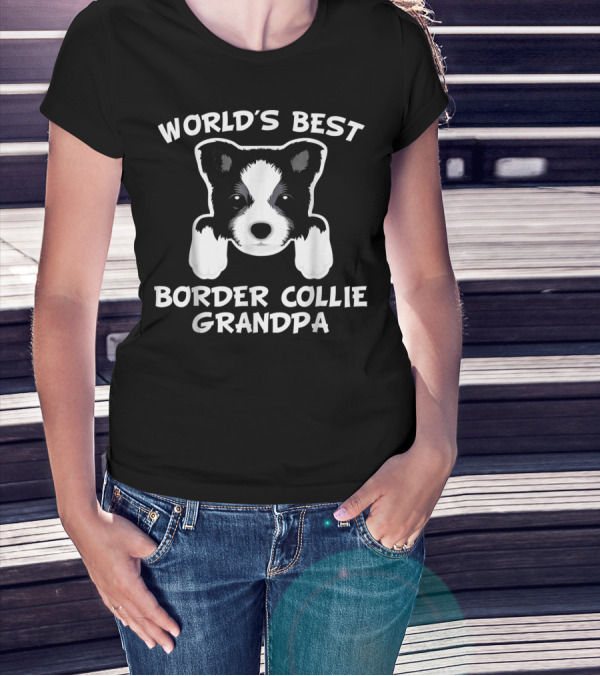 World's Best Border Collie Grandpa T-Shirt