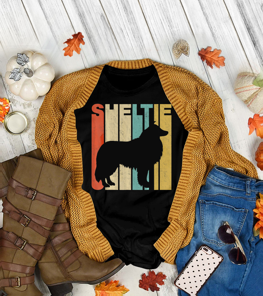 Shetland Sheepdog Vintage Retro T-Shirt
