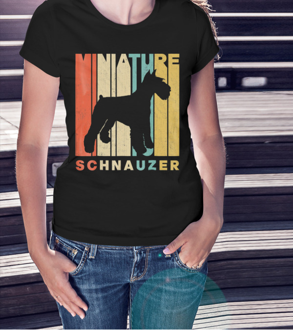 Vintage Retro Miniature Schnauzer T-Shirt