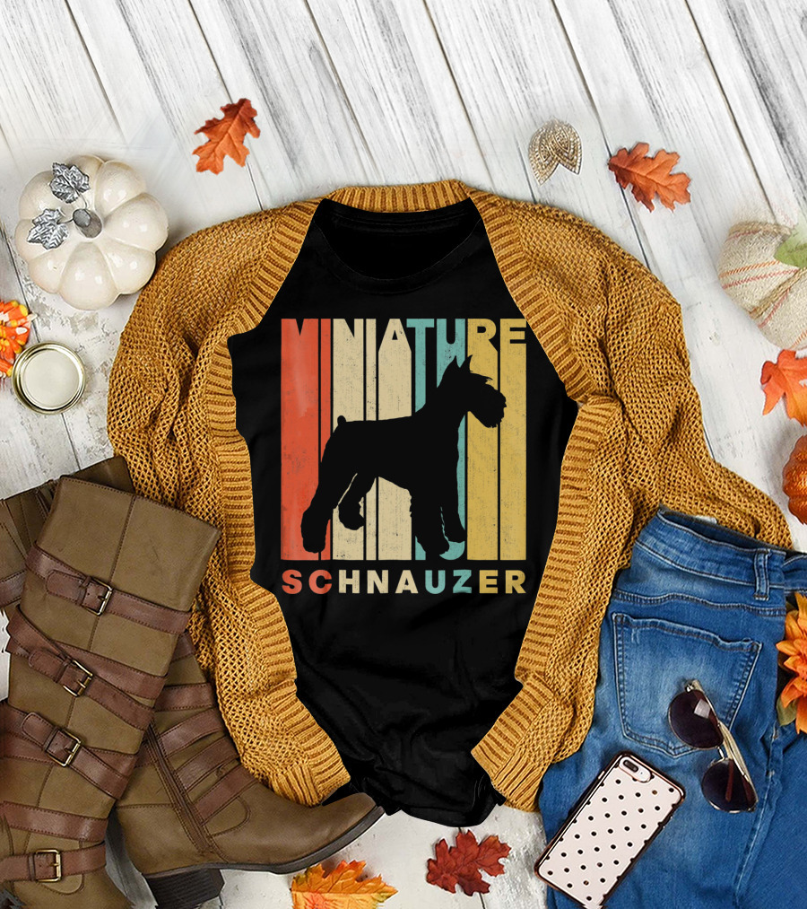 Vintage Retro Miniature Schnauzer T-Shirt
