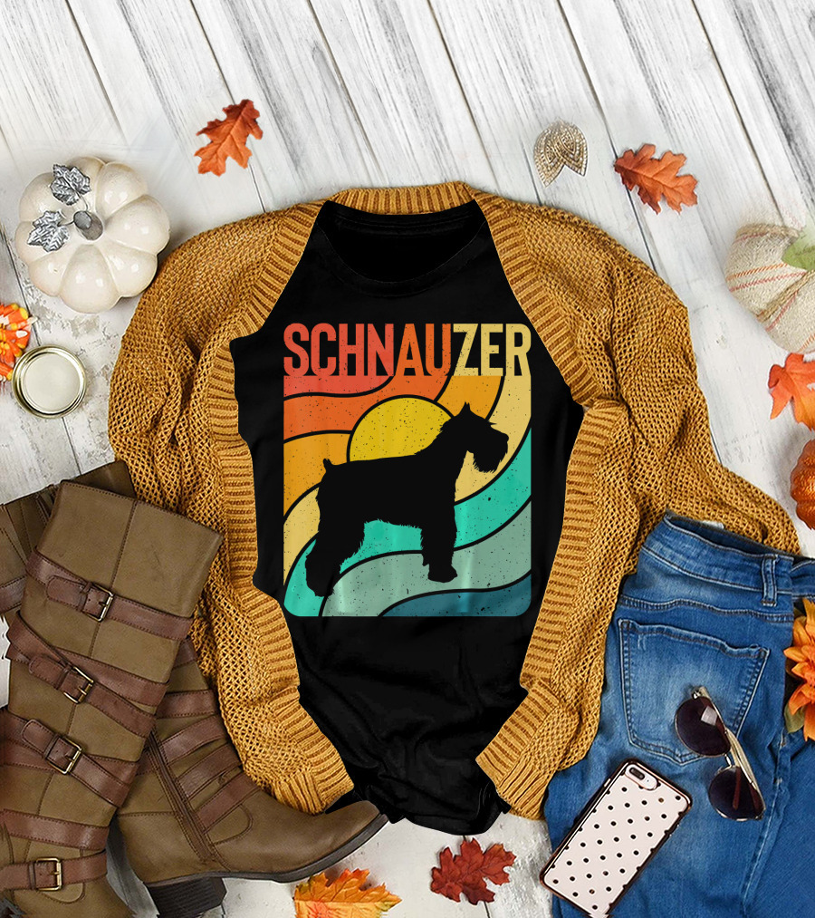Schnauzer Vintage Retro Dog T-Shirt