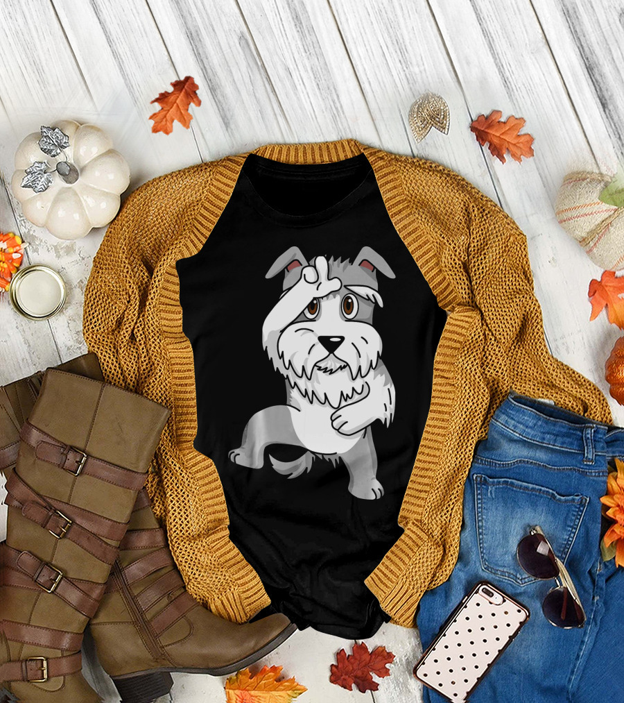 Schnauzer Loser Dance Funny Dog Cartoon T-Shirt