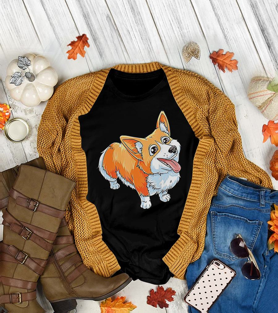Corgi Dog Lover Cute Animal Puppy T-Shirt