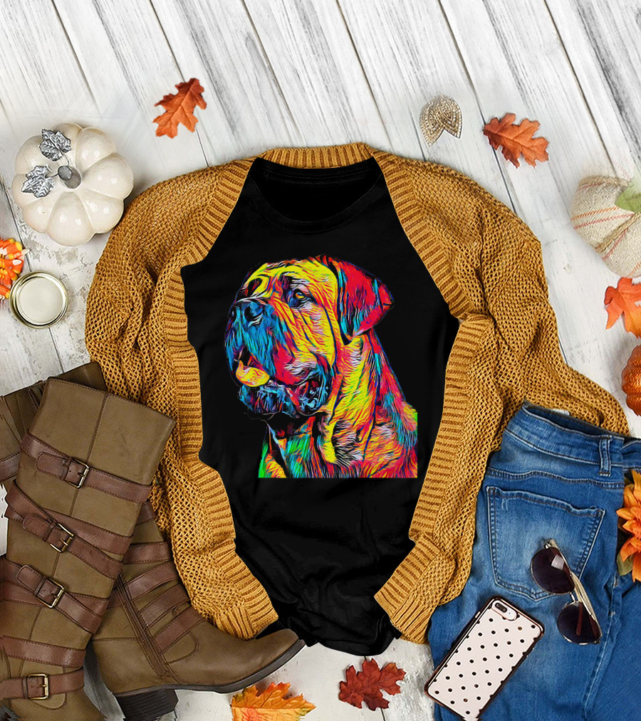 Cane Corso Italian Mastiff Dog Vibrant Colorful T-Shirt