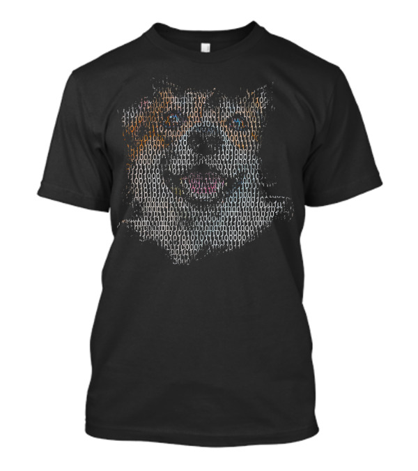 Binary Corgi Face Code Pattern Corgi T-Shirt
