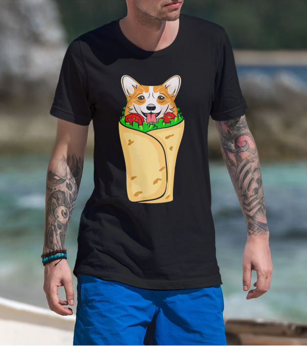 Cinco De Mayo Corgi Burrito Fiesta T-Shirt