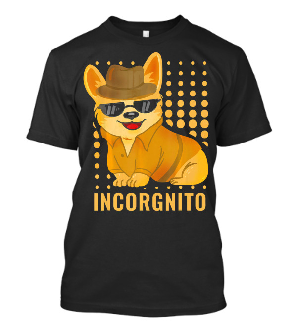 Incorgnito Dog In Sunglasses And Hat With Gradient Circles T-Shirt