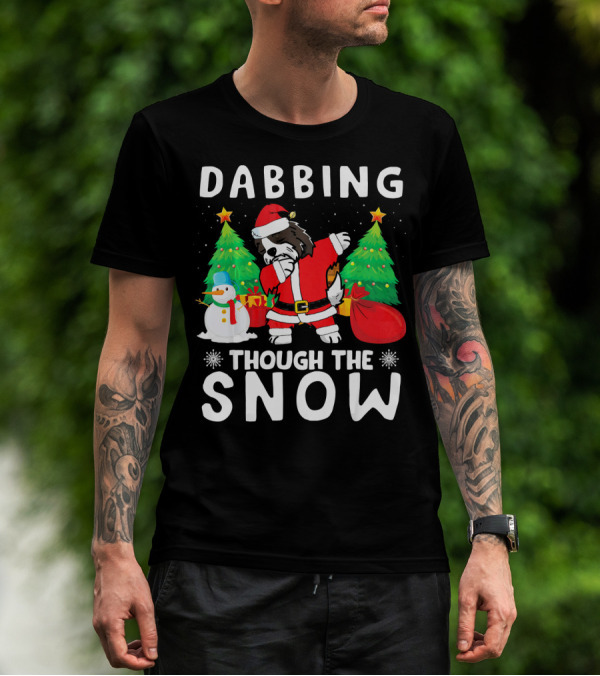 Dabbing Through The Snow Havanese Christmas Trees Snowman T-Shirt