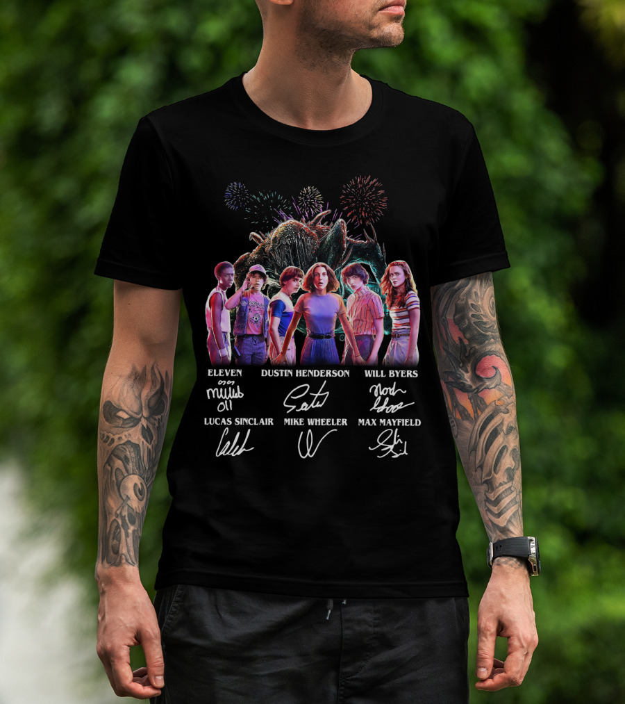Stranger Things Season 3 Eleven Dustin Henderson Will Byers Lucas Sinclair Mike Wheeler Max Mayfield T-Shirt