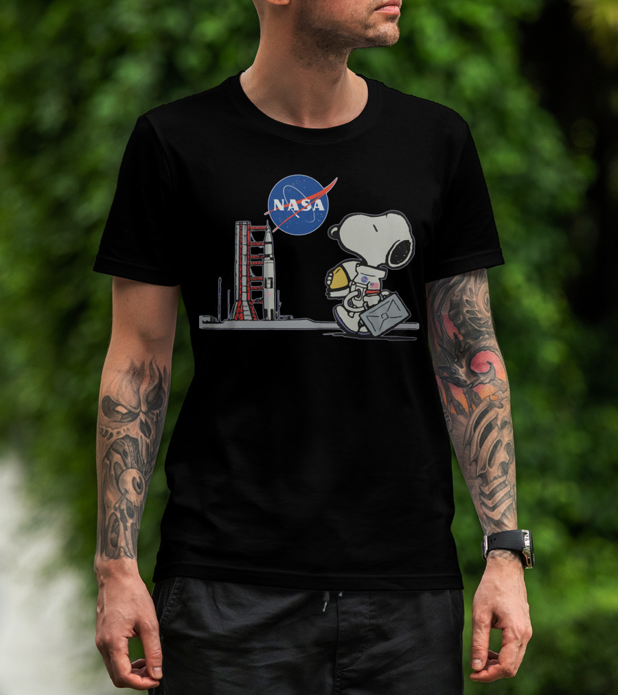 Nasa Snoopy Astronaut Moon Mission Adventure T-Shirt