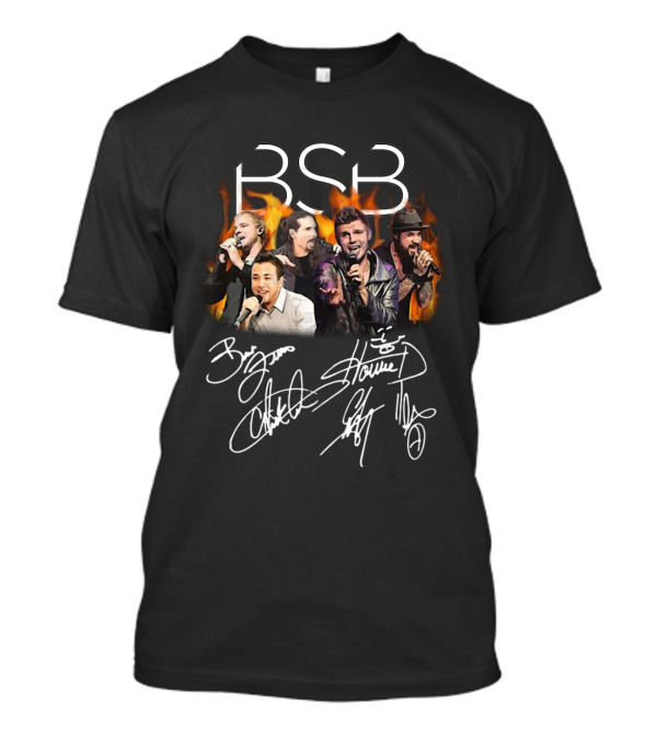 BSB Backstreet Boys Autographs And Portraits Fiery T-Shirt