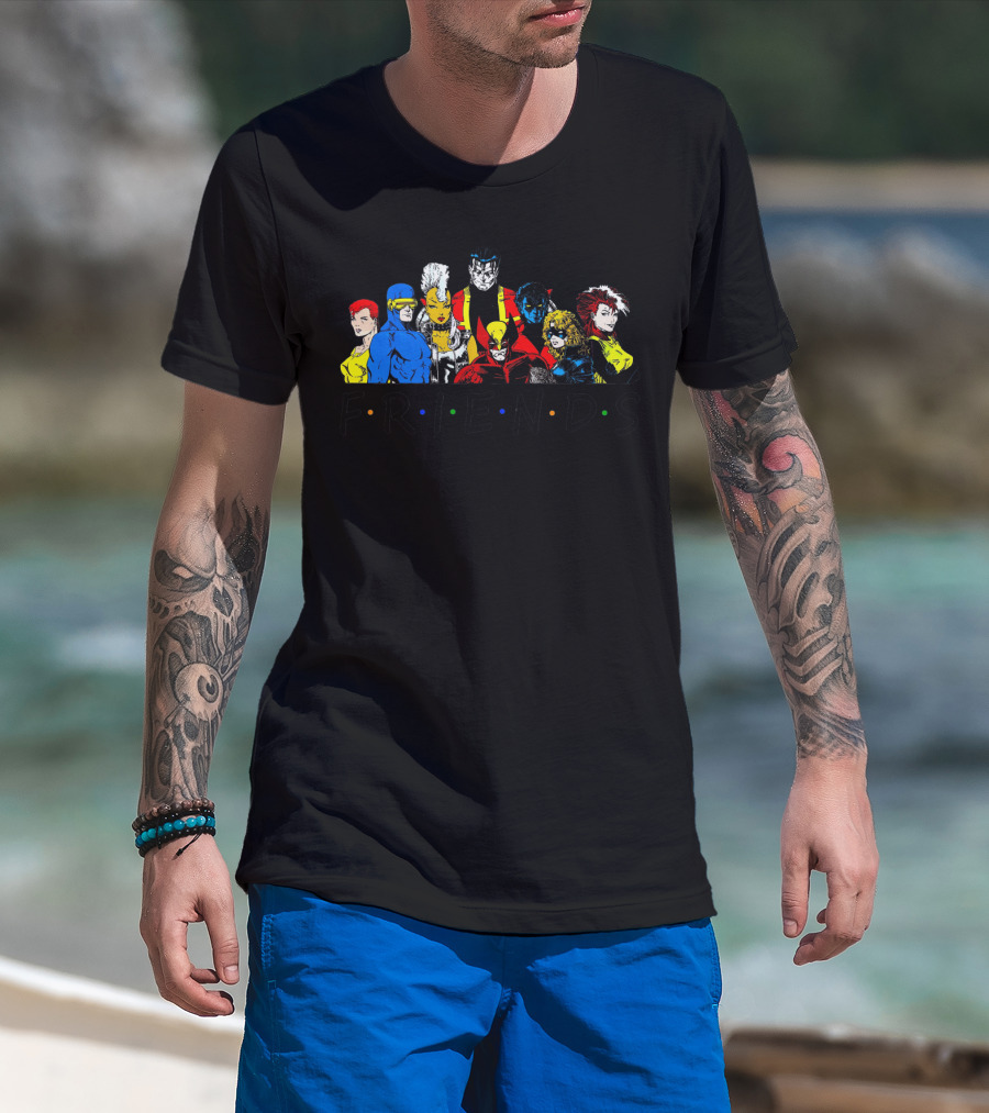 X-Men Friends Characters With Classic Sitcom Theme T-Shirt