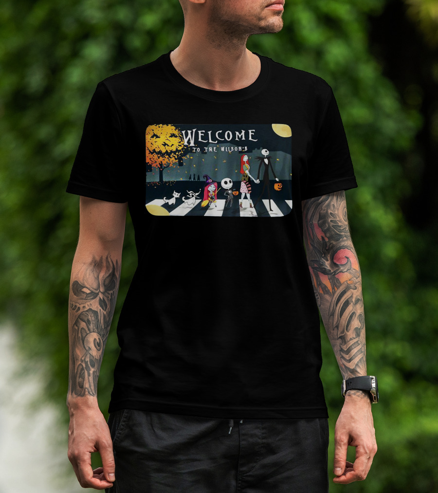 Welcome To The Wilson's Nightmare Before Christmas Jack Skellington Halloween T-Shirt