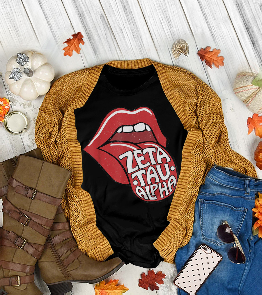 Zeta Tau Alpha Tongue Logo Pop T-Shirt