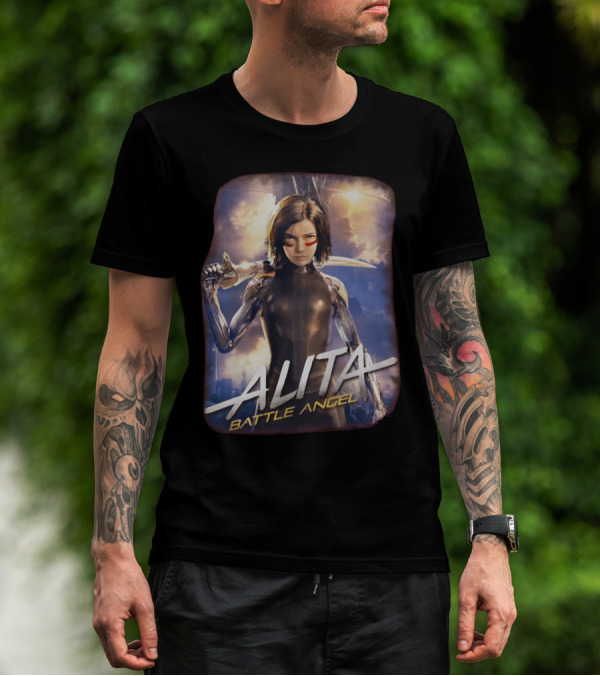 Alita Battle Angel Cyborg Warrior With Sword T-Shirt