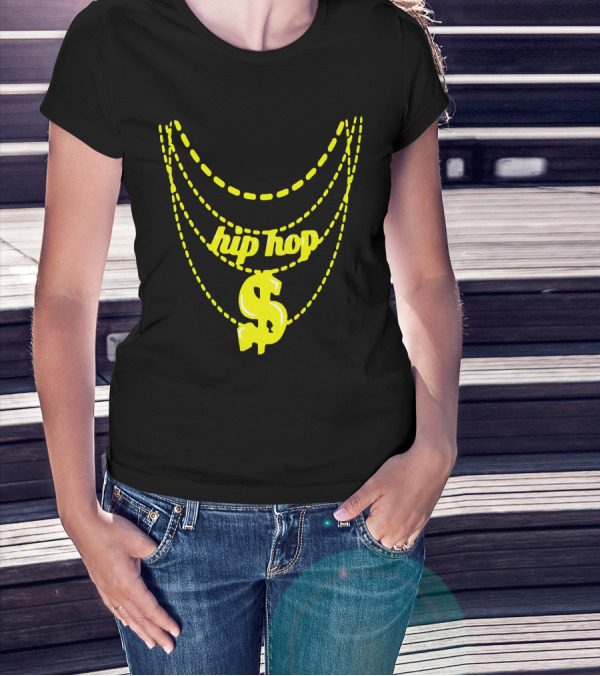 HIP HOP CHAIN DOLLAR SIGN HALLOWEEN COSTUME T-Shirt