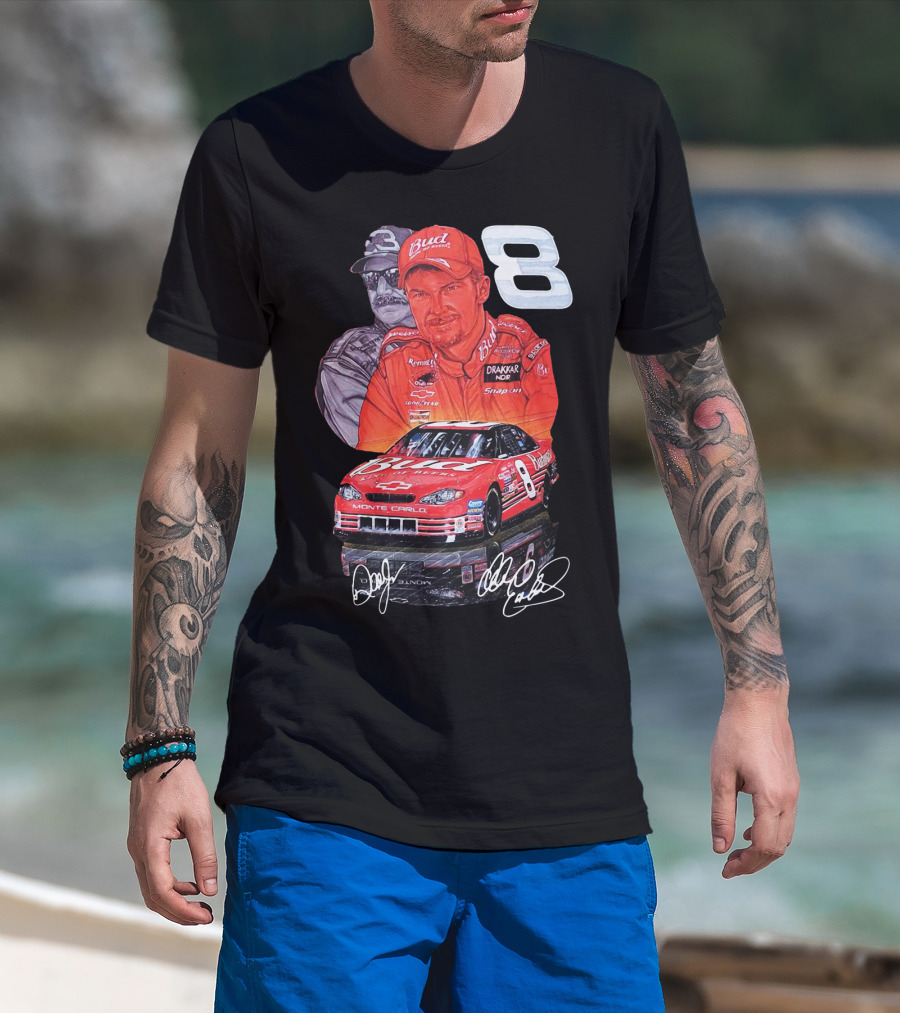 Dale Earnhardt Jr 8 Bud Monte Carlo Sam Bass Art T-Shirt