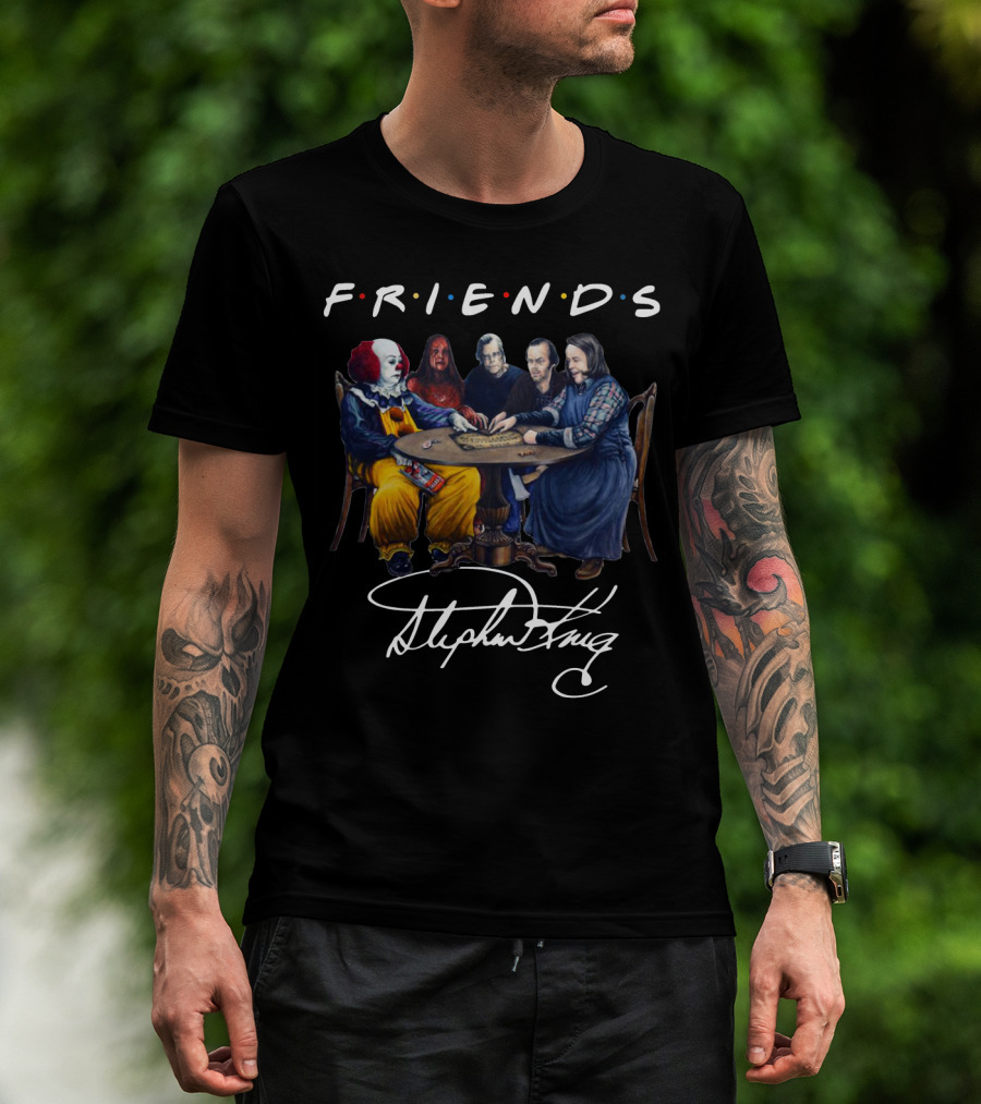 Stephen King Horror Characters Friends Sitting At Table Playing Ouija T-Shirt