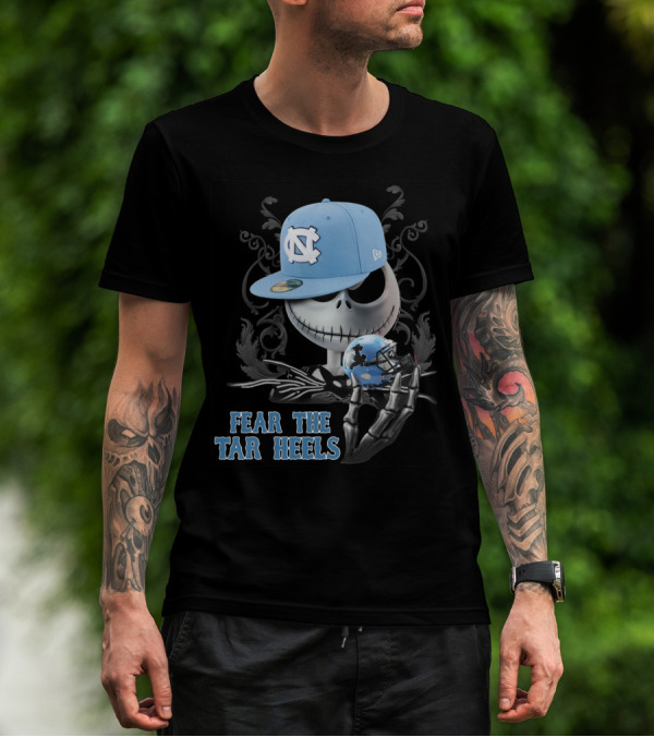 Jack Skellington NC Cap Fear The Tar Heels Football Helmet T-Shirt