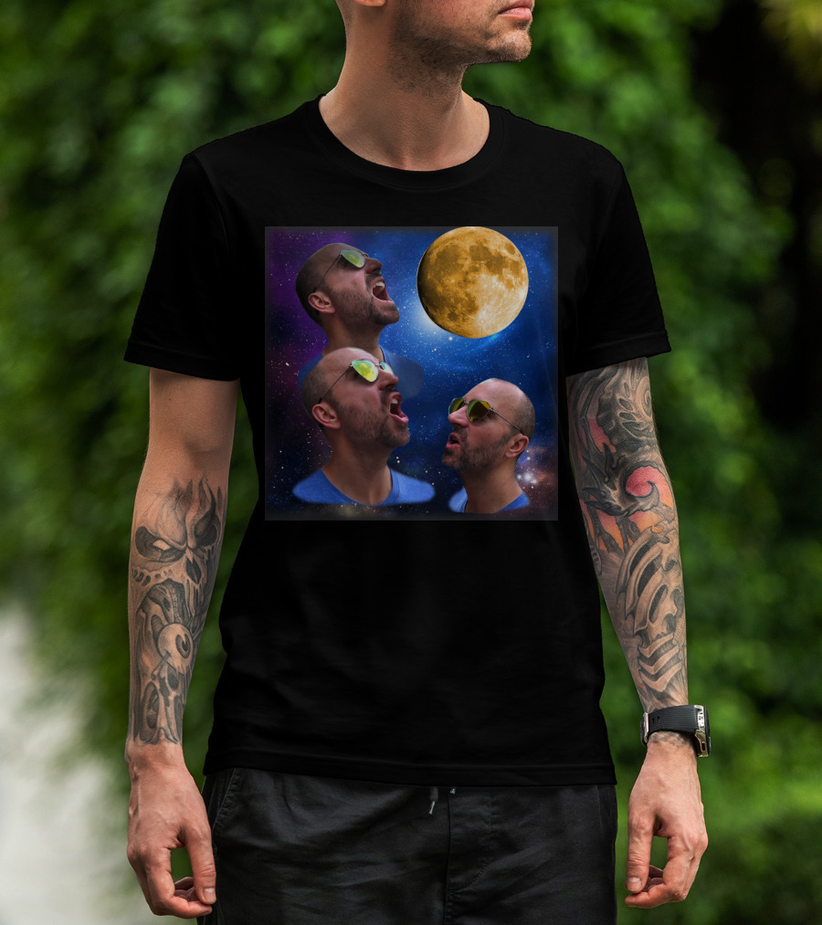 Zach Call Moon Space Night Sunglasses Trio T-Shirt