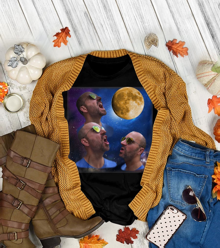 Zach Call Moon Space Night Sunglasses Trio T-Shirt