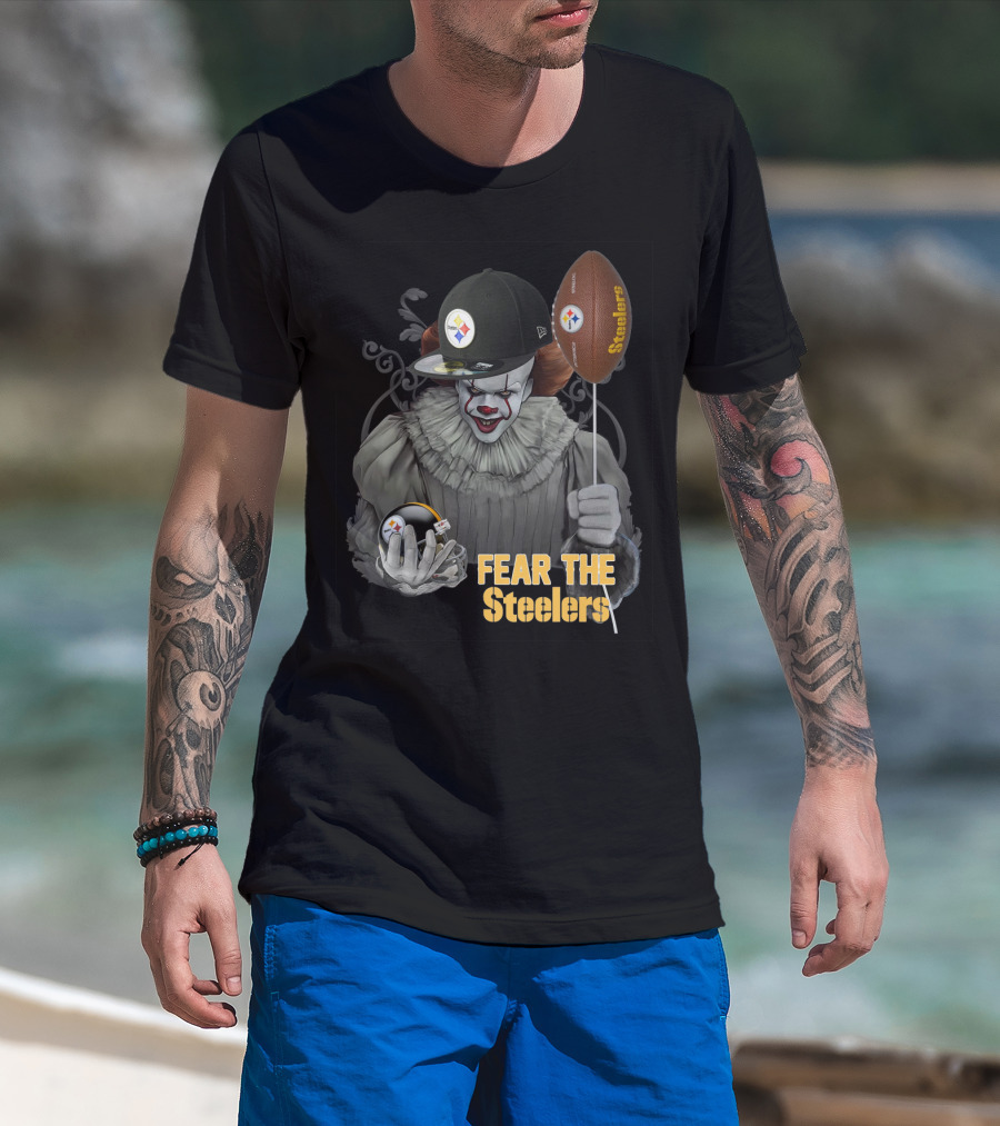 Fear The Steelers Pennywise Football Theme T-Shirt