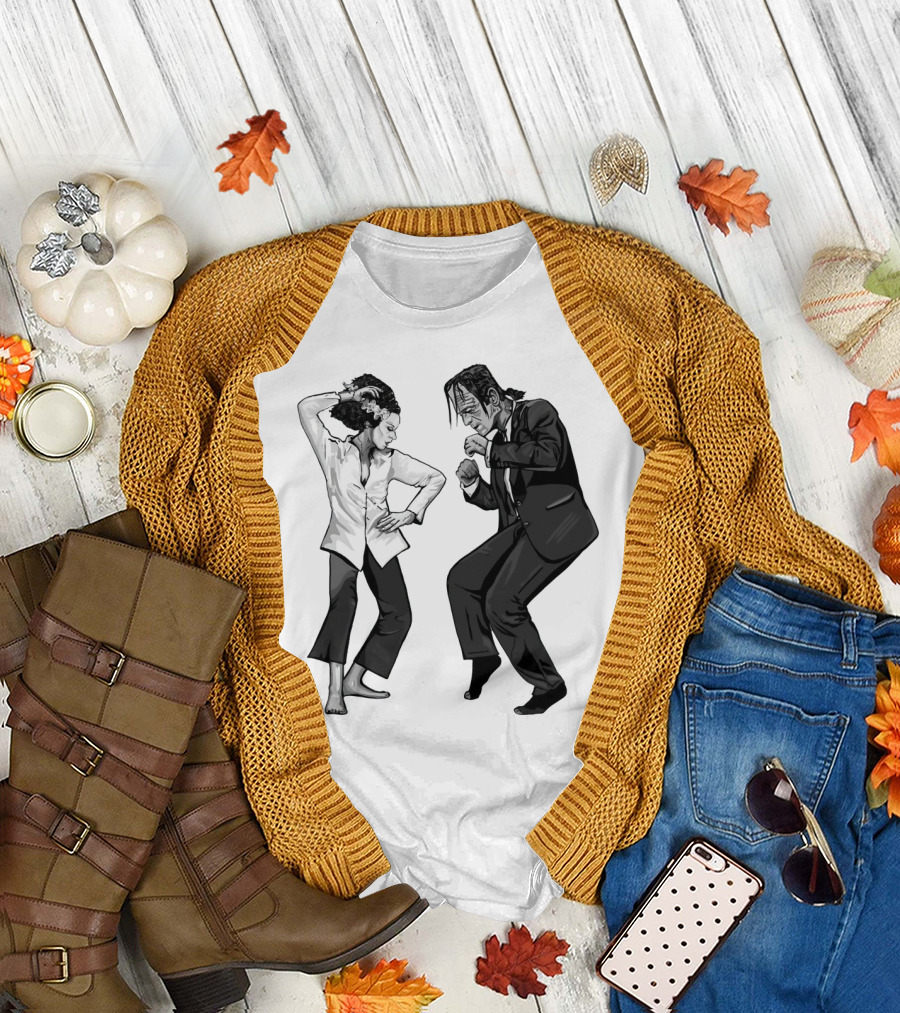 Pulp Fiction Frankenstein Dance Scene Mashup T-Shirt