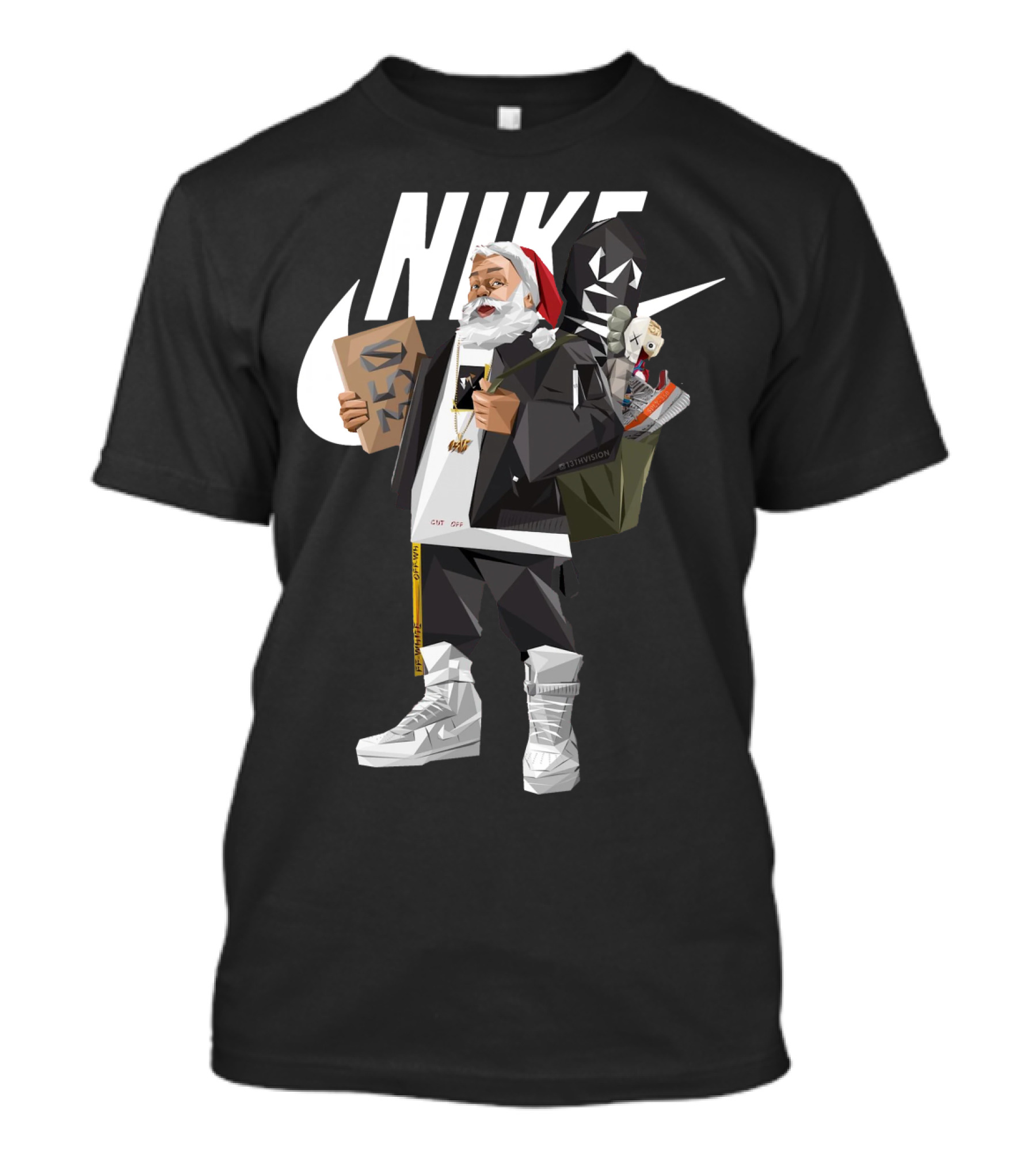 Santa Claus Nike Hiphop Sneaker Shopping Iconic Style T-Shirt